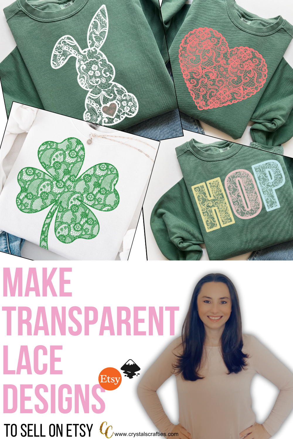 Transparent lace effect