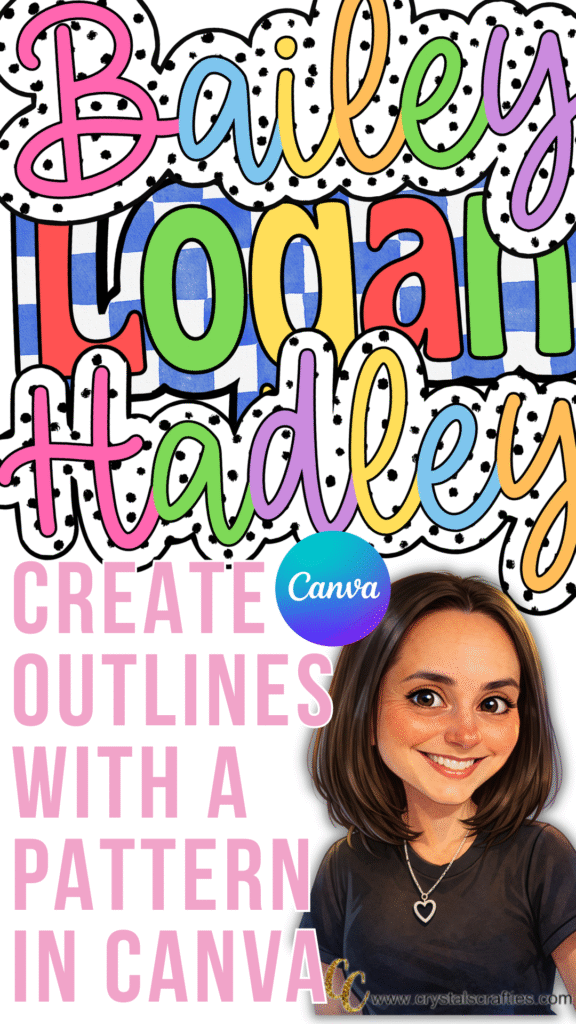 How to Outline Text with a Pattern in Canva